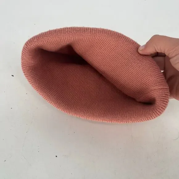 Adidas Original Dusty Rose Pink Knit Beanie Hat One Size - Picture 3 of 5